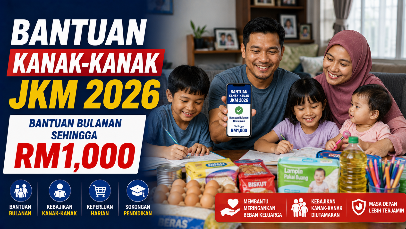 Bantuan Kanak-Kanak JKM 2026: Cara Mohon Bantuan Bulanan Keluarga
