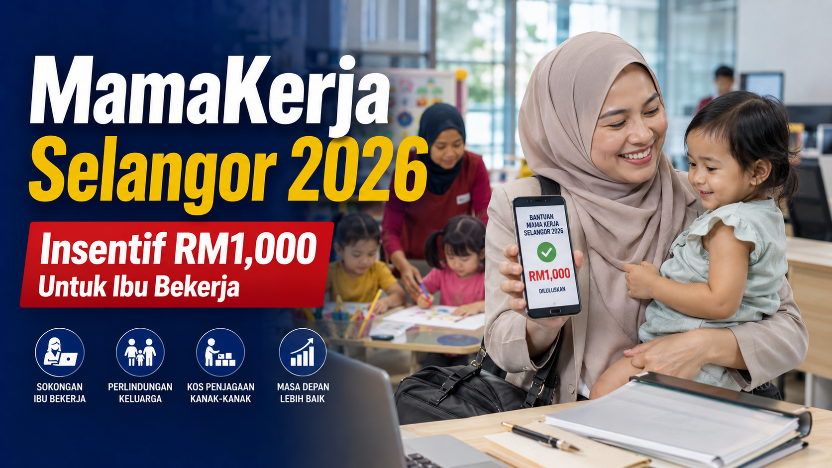 MamaKerja Selangor 2026: Insentif RM1,000 Untuk Ibu Bekerja