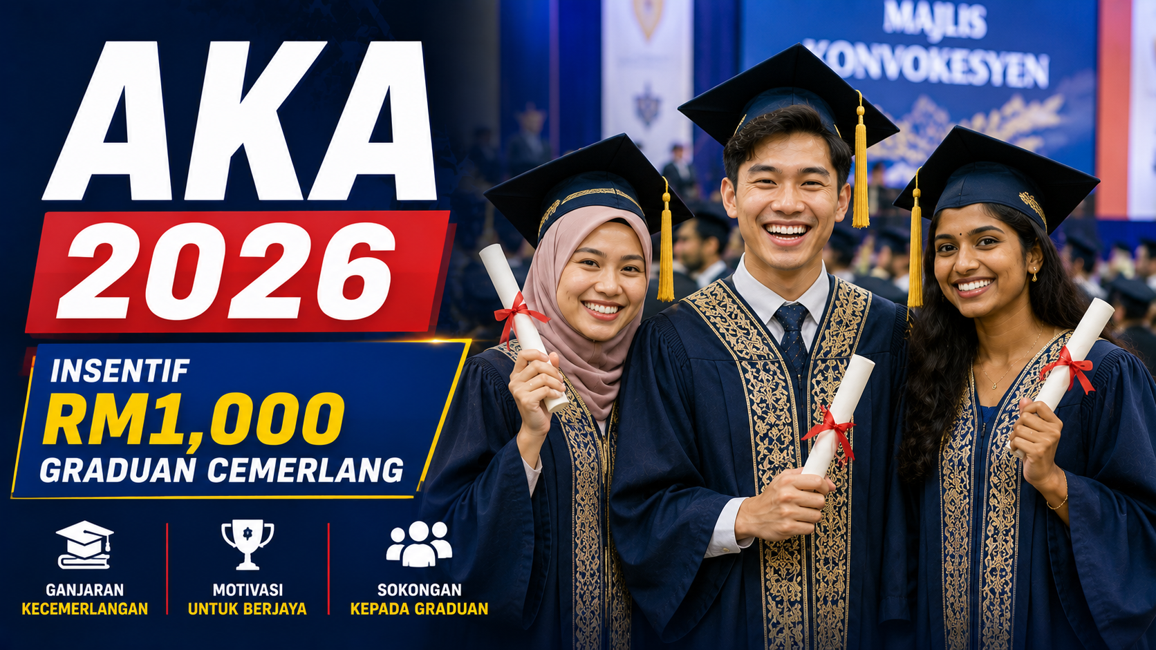 AKA 2026 insentif RM1000 untuk graduan cemerlang Yayasan Bank Rakyat