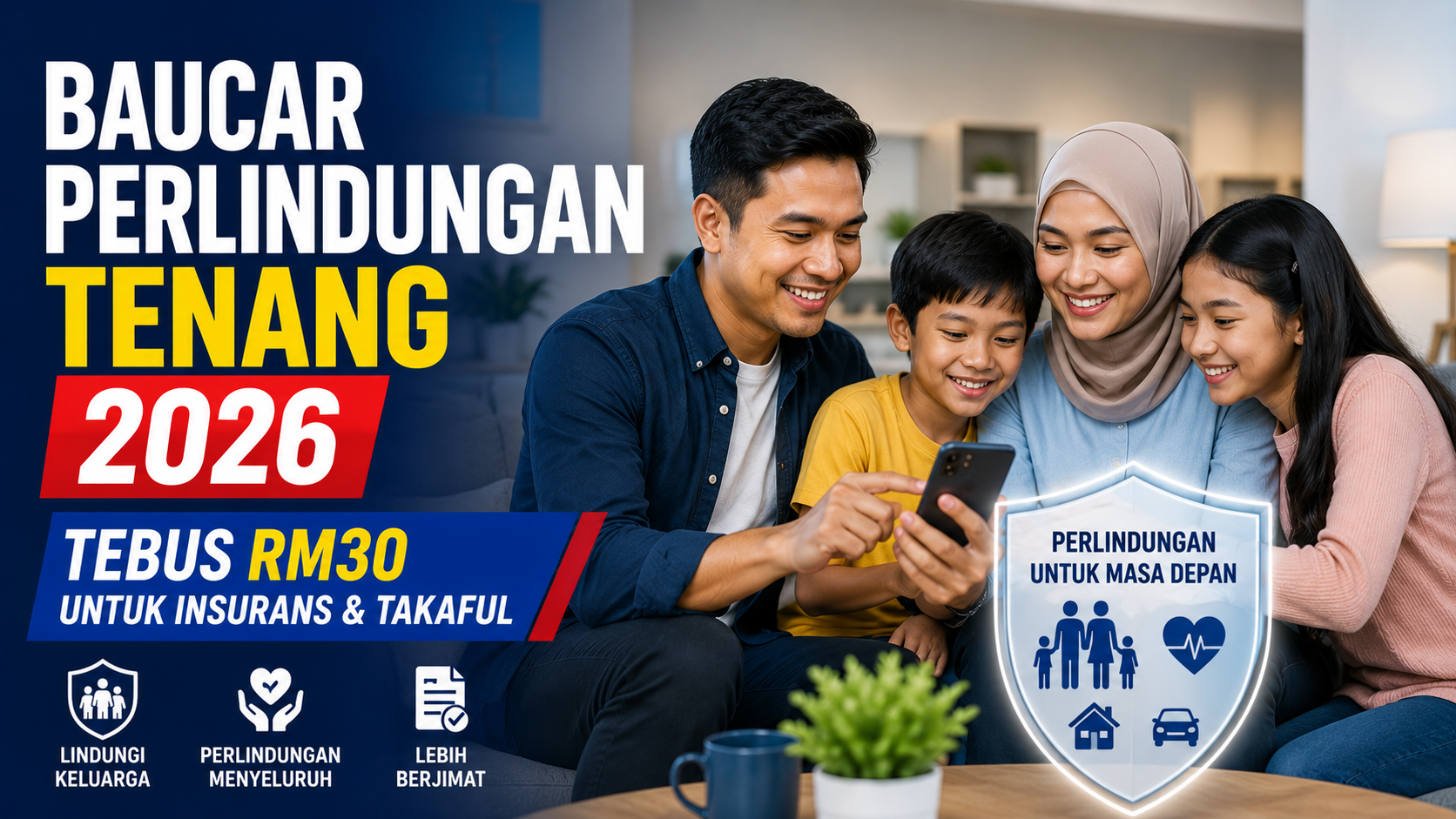 Baucar Perlindungan Tenang 2026: Tebus RM30 Untuk Insurans & Takaful