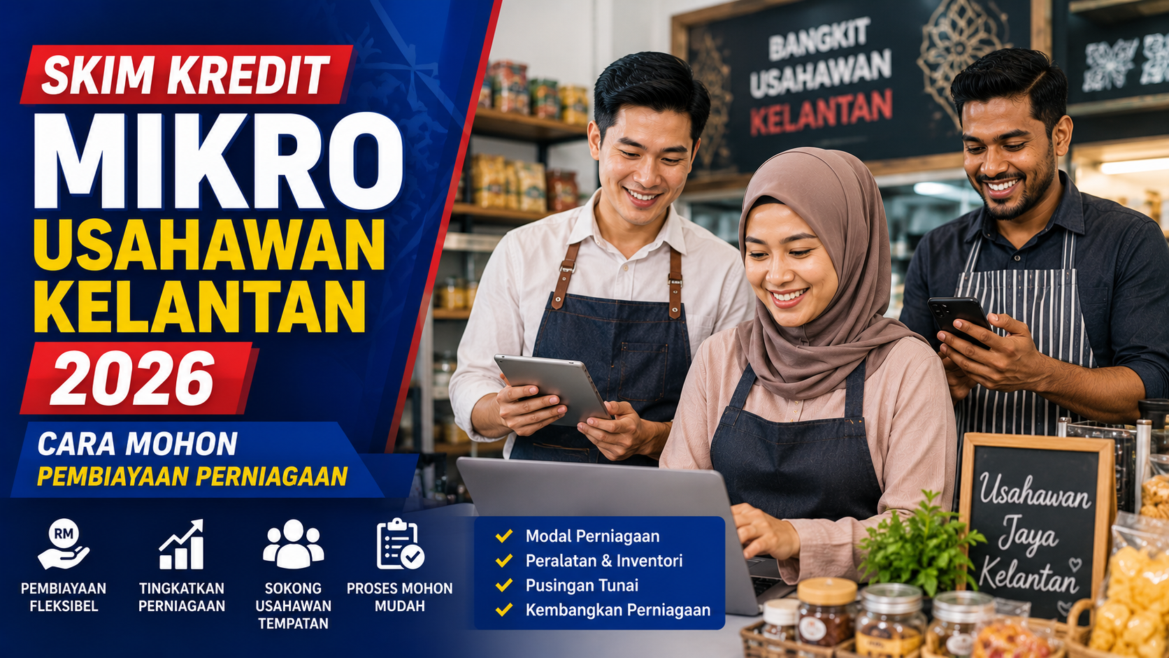 Skim Kredit Mikro Usahawan Kelantan 2026: Cara Mohon Pembiayaan Tanpa Faedah
